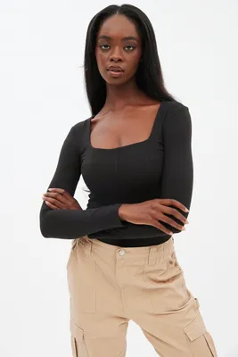 Long Sleeve Corset Bodysuit