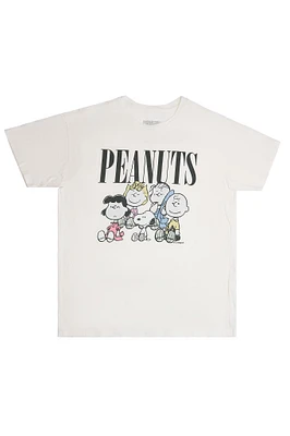 T-shirt décontracté imprimé graphique Peanuts Team