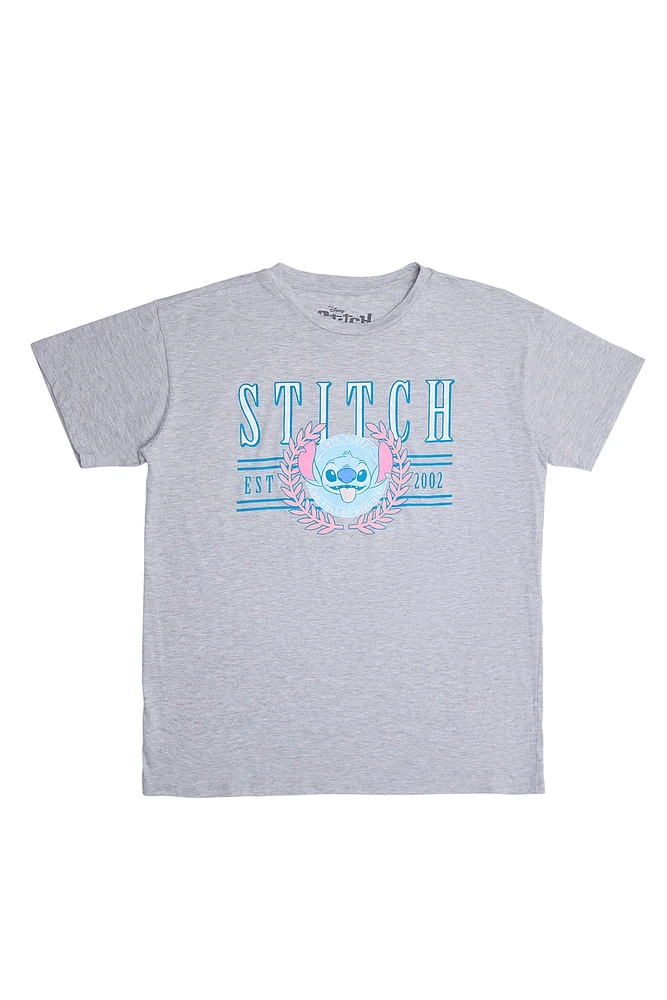 T-shirt classique imprimé graphique Stitch Crest