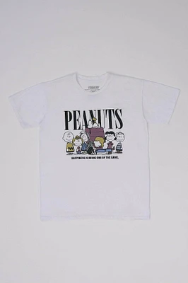 T-shirt décontracté imprimé graphique Peanuts Snoopy And Friends