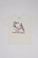 Peanuts Snoopy And Woodstock Lone Star State Graphic Relaxed Tee