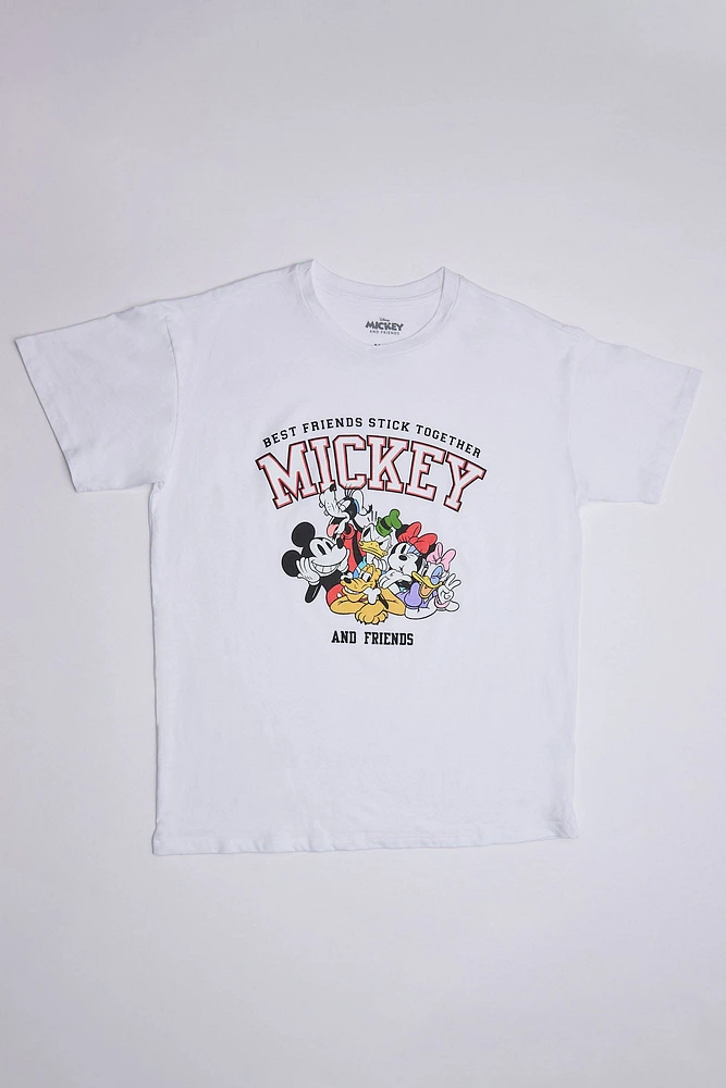 T-shirt décontracté imprimé graphique Disney Friends