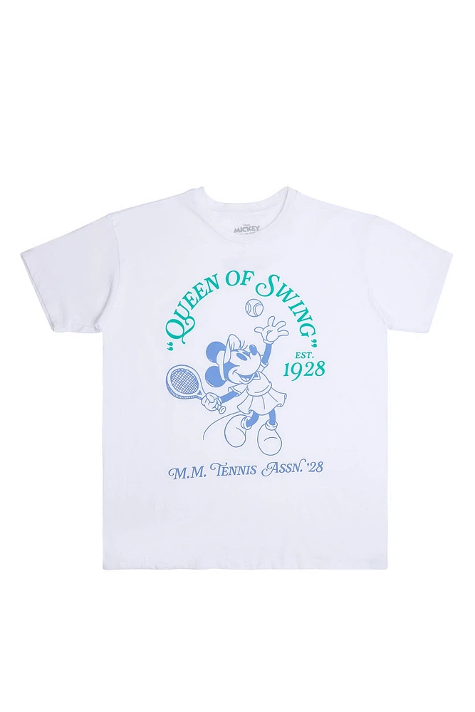 T-shirt classique imprimé graphique Minnie Tennis