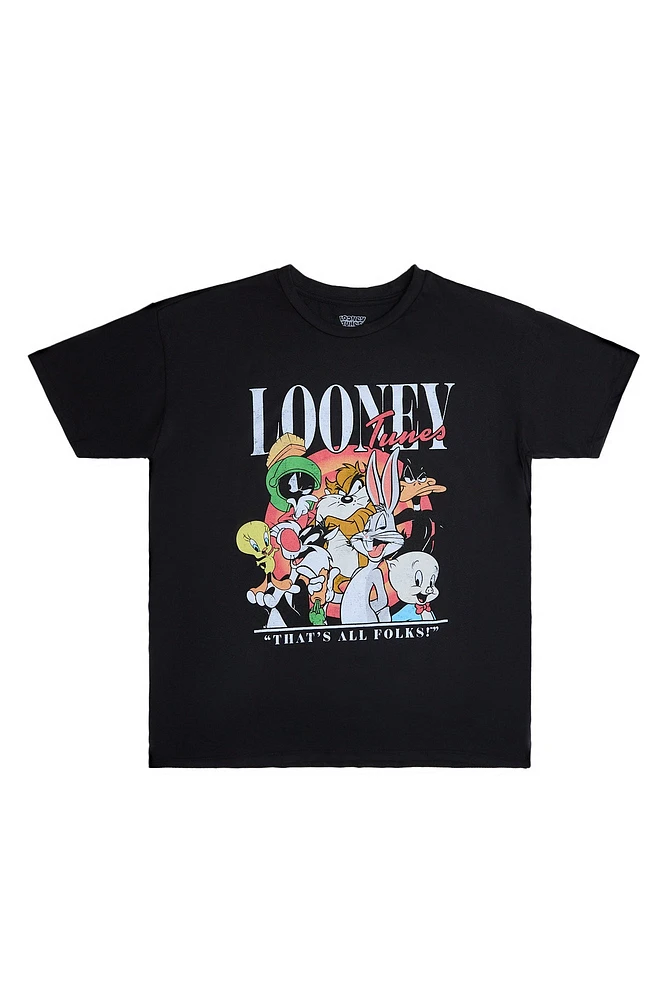 T-shirt classique imprimé graphique Looney Tunes