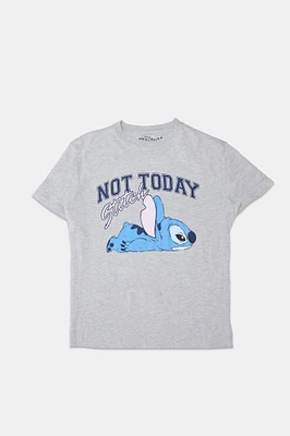Stitch Not Today Graphic Boyfriend Tee