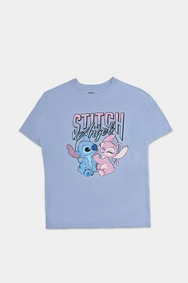 Stitch And Angel Graphic Boyfriend Tee