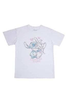 T-shirt classique imprimé graphique Stitch calin