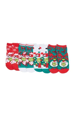 The Grinch Christmas Graphic Ankle Socks 4-Pack Gift Set