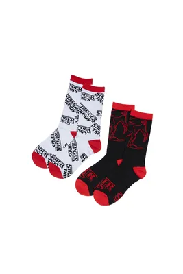 Stranger Things Printed Crew Socks 2-Pack