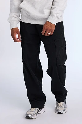 Pantalon cargo ultra-ample en sergé