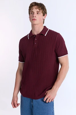 Knit Short Sleeve Polo