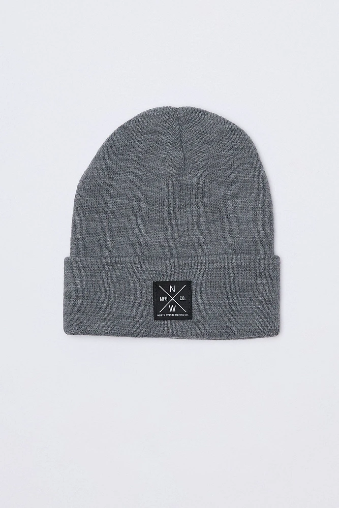 North Western Logo Patch Roll Cuff Beanie