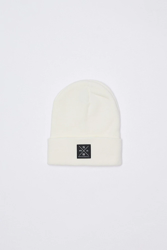 North Western Logo Patch Roll Cuff Beanie