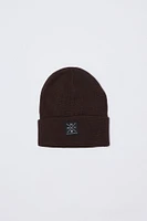 North Western Logo Patch Roll Cuff Beanie