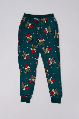 Girls' The Grinch Hat Printed Pajama Jogger