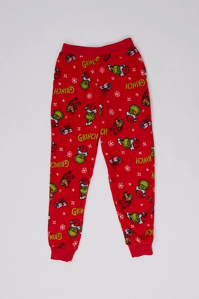 Girls' The Grinch Presents Printed Pajama Jogger