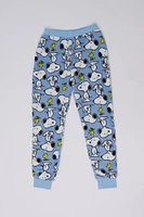 Girls' Peanuts Snoopy And Woodstock Printed Pajama Jogger