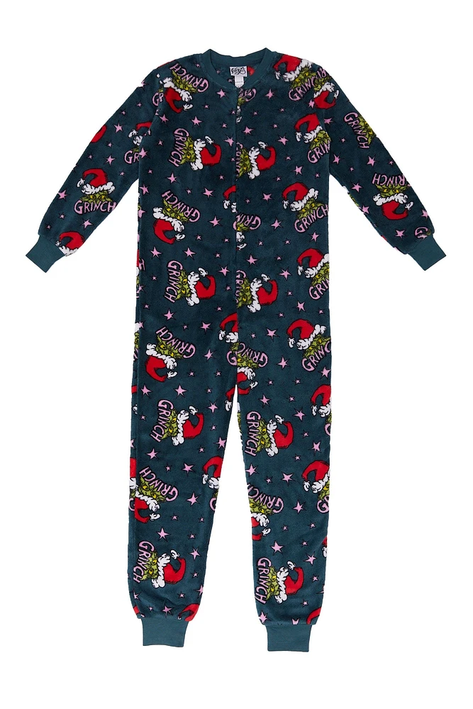 Girls' The Grinch Printed Crew Neck Onesie