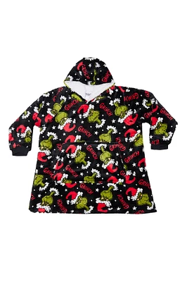 Kids' The Grinch Printed Oversized Hoodie