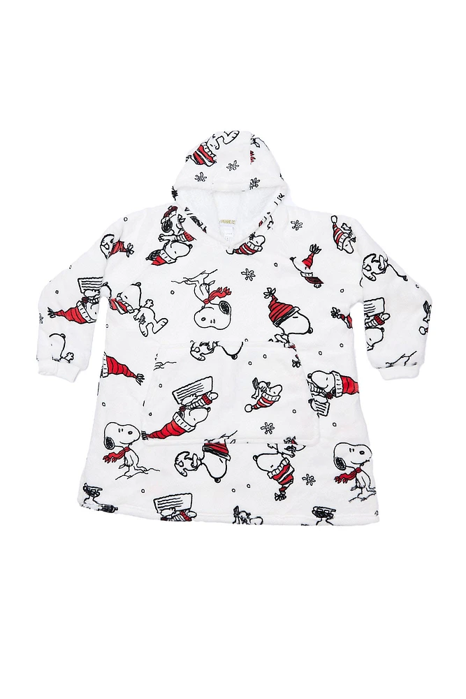 Girls' Peanuts Snoopy Printed Oversized Hoodie