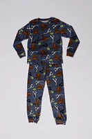 Girls' Scooby-Doo Printed 2-Piece Pajama Top And Jogger Set