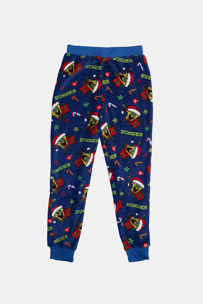 Boys' SpongeBob Christmas Printed Pajama Jogger