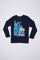 Boys' Sonic The Hedgehog Race Graphic Long Sleeve Tee