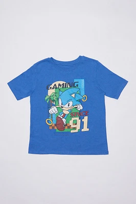 Boys' Sonic The Hedgehog 91 Gaming Graphic Classic Tee