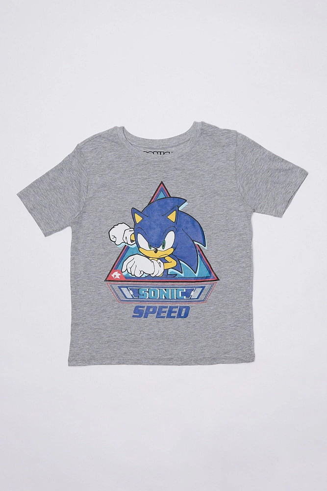 Boys' Sonic The Hedgehog Game On Graphic Classic Tee