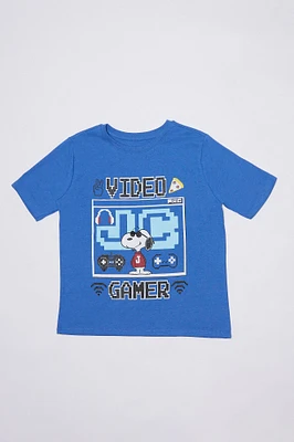 Boys' Peanuts Snoopy Video Gamer Graphic Classic Tee