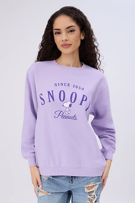 Peanuts Presents Snoopy Since 1950 Graphic Crew Neck Sweatshirt