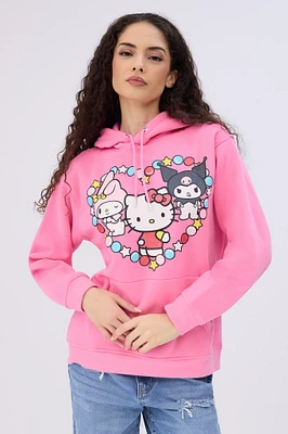 Pull à capuchon graphique Hello Kitty And Friends