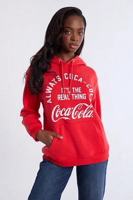 Pull a? capuchon graphique Coca-Cola Always