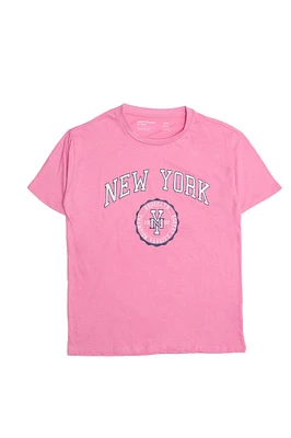 T-shirt décontracté imprime? graphique New York Crest