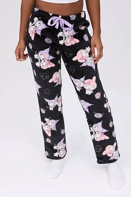 Kuromi Printed Plush Pajama Pants