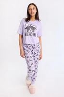 Kuromi Super Soft Pajama Tee And Jogger 2-Piece Set