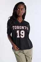 Graphic Short Sleeve V-Neck Mesh Jersey