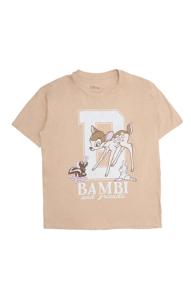 T-shirt décontracté imprimé graphique Bambi And Friends