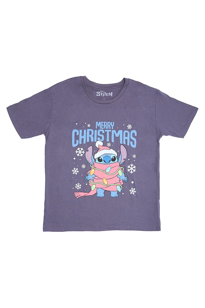 Stitch Merry Christmas Graphic Relaxed Tee