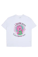 T-shirt décontracté imprime? graphique Barney I Love You Me