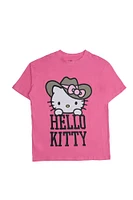 T-shirt décontracté imprimé graphique Hello Kitty Cowboy