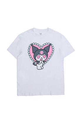 Kuromi Graphic Glitter Relaxed Tee