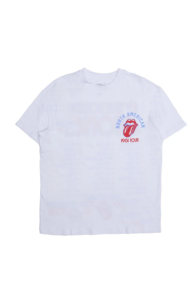 T-shirt décontracté imprime? graphique The Rolling Stones North American Tour