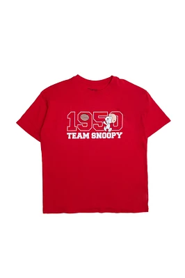 T-shirt décontracté imprime? graphique Peanuts Team Snoopy 1950