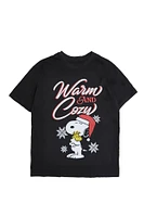 Peanuts Snoopy And Woodstock Warm Cozy Graphic Relaxed Tee