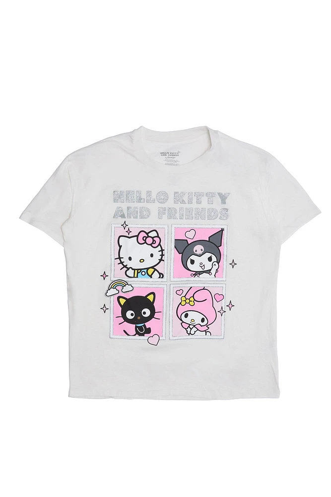 T-shirt décontracté imprime? graphique Hello Kitty And Friends