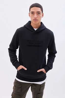 Aéropostale New York Flocked Fleece Pullover Hoodie