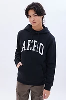 AERO Applique Graphic Fleece Pullover Hoodie