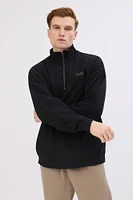 Aéropostale Small Print Mock Neck Quarter-Zip Sweatshirt