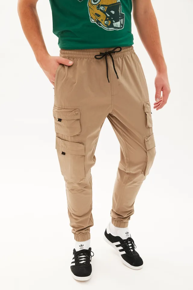 Aeropostale Men' XS Active Utility Cargo Pants Bungee Joggers Elastic Waist